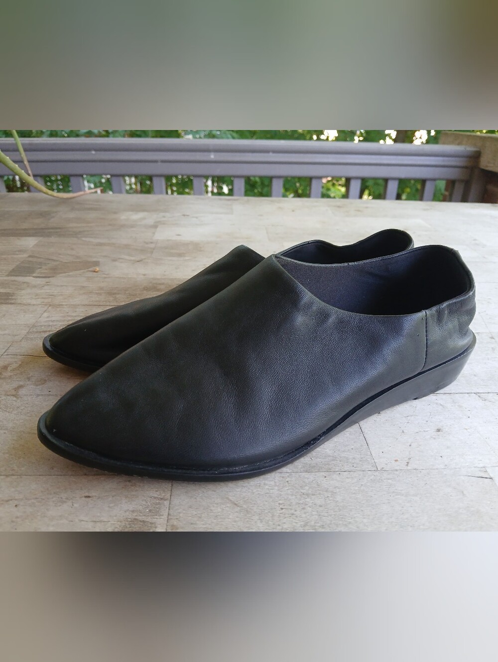 Kelsi Dagger "Samantha"Black Leather Slip-On Loafers 8.5